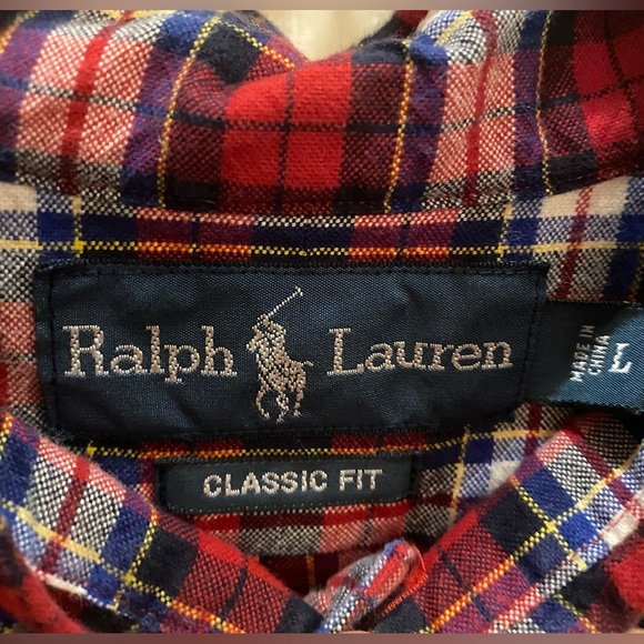Ralph Lauren Polo Men’s Long Sleeve Plaid Shirt Classic Fit Authentic - Picture 9 of 13